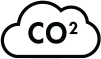 A cloud with text 'CO2' over top